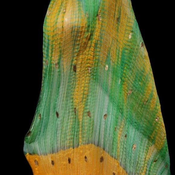 MULTI coloured Blended Cotton Silk Crinkle Scarf Dupatta - Picture 7 of 8